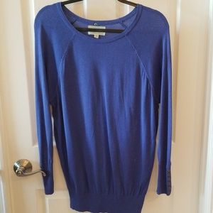 Blue Ruby Moon Sweater with Button Detail